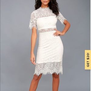 Lulus Remarkable White Dress - Small - NWT